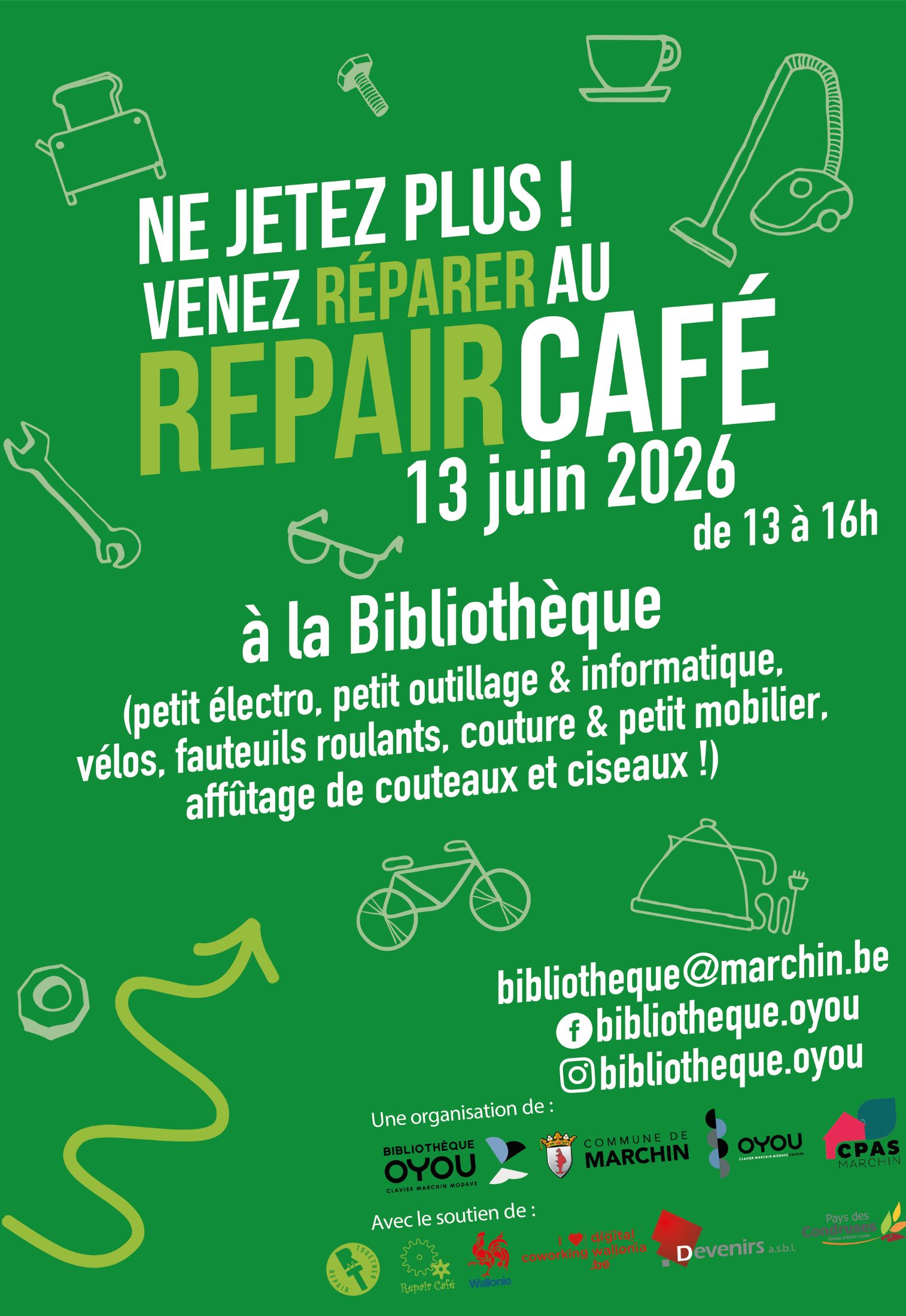 Affiche du Repair Café de Marchin